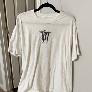 Men's White Graphic Crewneck Short Sleeve T-Shirt